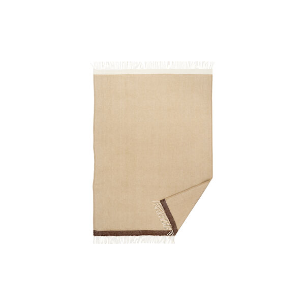 Vilhelm Throw, beige/brown, Klippan Yllefabrik