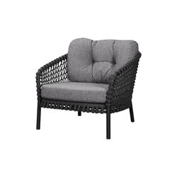 Ocean Large Lounge Chair, dark grey, Cane-line
