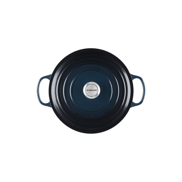Signature st&oslash;pejern rund gryte &Oslash; 28 cm, nuit, Le Creuset