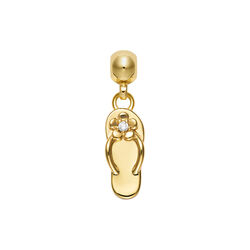 Flip flop Charm, gold, WHO IS SHE
