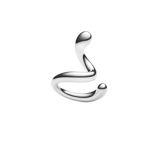 Coil Whirl Ear Cuff Venstre, S&oslash;lv, Maria Black