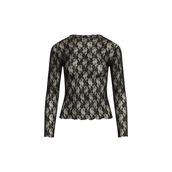 Stretch Lace Trutte lace bluse, black, Mads Nørgaard