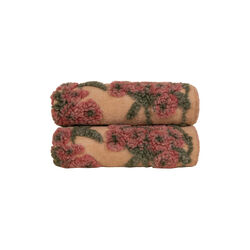 OLD FLOWER Easy boiled wool pledd 150x190cm, burgundy, Frati Home