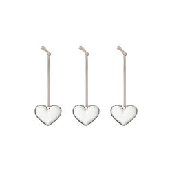 Glasshjerte 3 stk., klar, Iittala