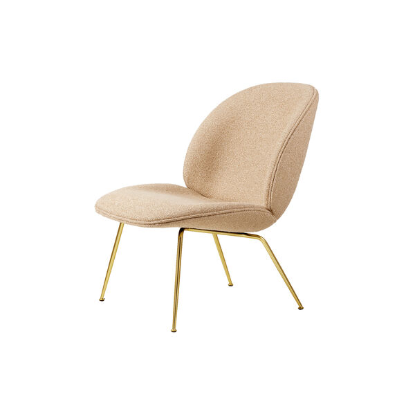 Beetle Lounge Chair Fully Upholstered, Around Boucl&eacute; 004/brass semi matt, GUBI