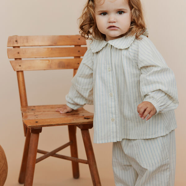 IngaSB Blouse, blue striped, Sofie Schnoor