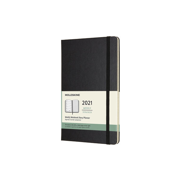Weekly Notebook Planner 2021, sort, Moleskine