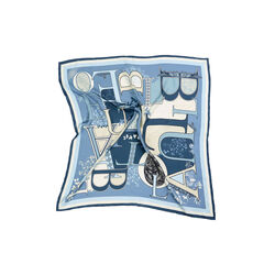 MONOGRAM&nbsp;Skjerf, bl&aring;, Bella Ballou