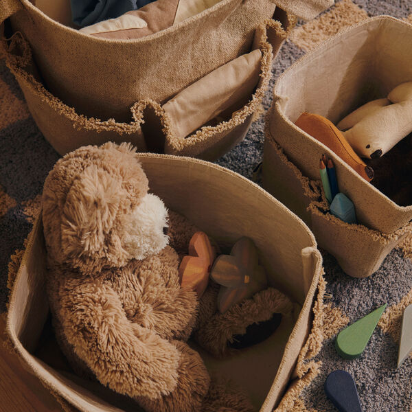 Hokan Tekstil Oppbevaring Rund, natural, Ferm Living