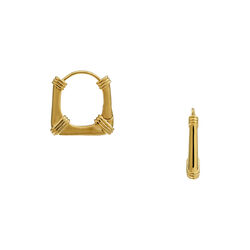 Tapered Square Detail Hoops, Orelia
