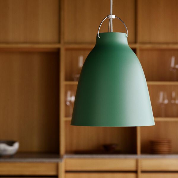 Caravaggio Matt P2 Pendant, patina green, Fritz Hansen