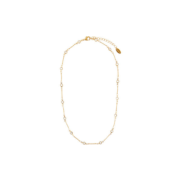 Crystal & Bar Link Chain Necklace, Orelia