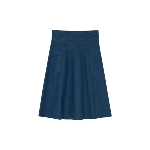 Soft Denim Stelly Skirt, sargasso sea, Mads N&oslash;rgaard