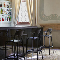 A.I. RECYCLED skammel, black, Kartell