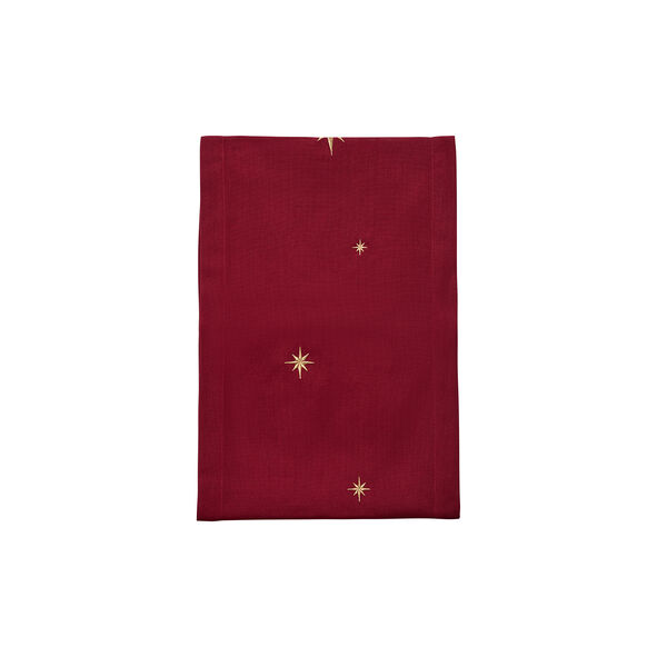 Bordløper med gullstjerner, rød, Langkilde & Søn