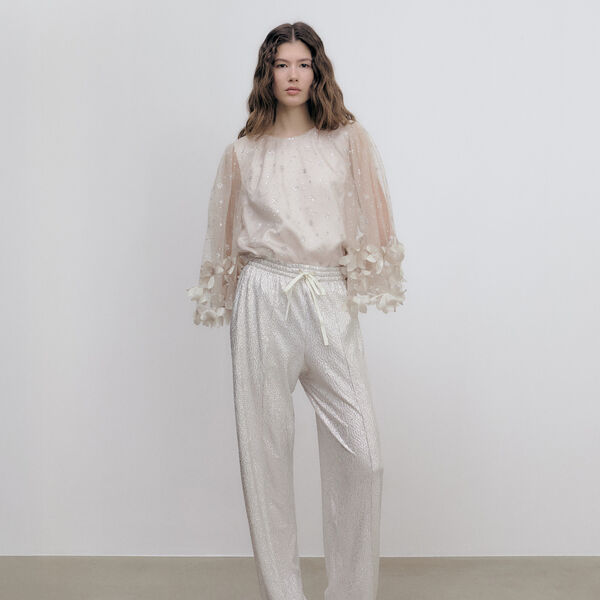 Carisma Top, pale mushroom/silver glitter Carisma Top, pale mushroom/silver glitter, Ida Sjöstedt