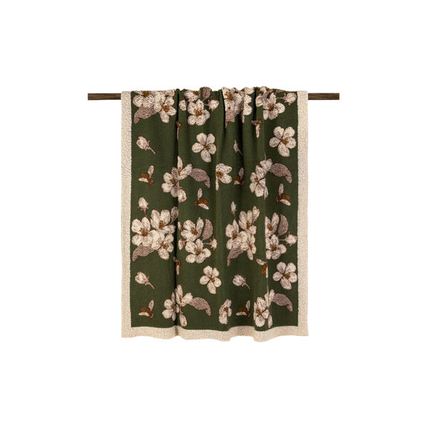 MAGNOLIA GREEN Boiled wool pledd 150x190cm, Frati Home