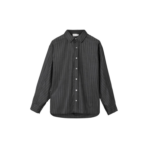 Coastal Shirt, charcoal pinstripe, FWSS