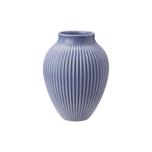 Knabstrup vase ripple, lavender, Knabstrup Keramik