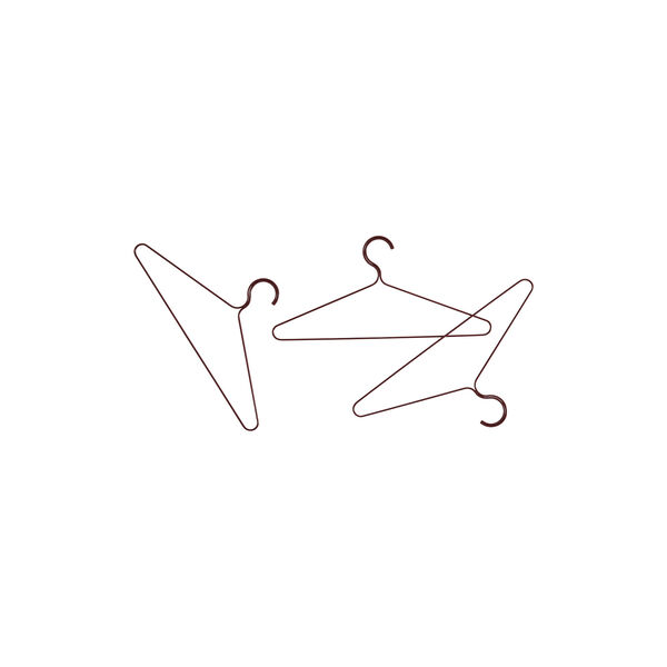 Colour kleshenger sett med 3 stk., maroon red, HAY