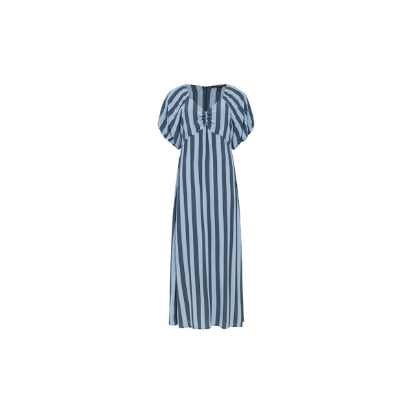 PRINTED LIZZIE DRESS, blue stripe, French Connection
