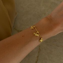 Dog Charm, gold, WHO IS SHE
