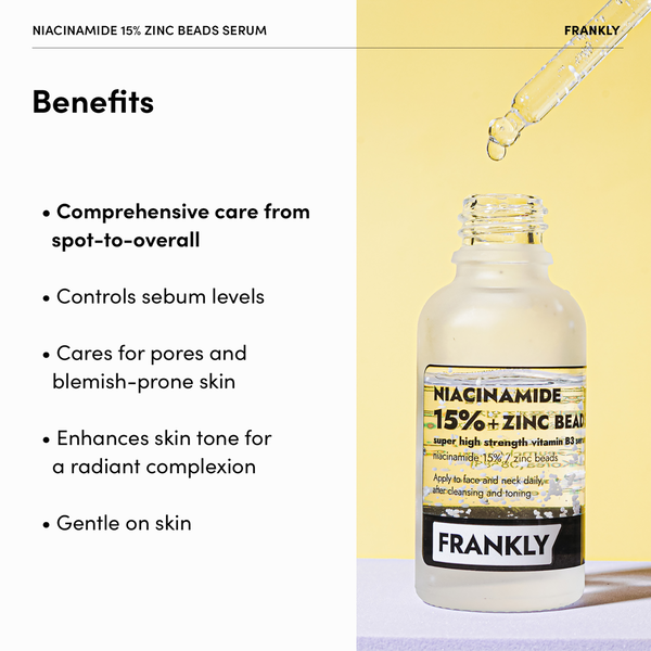 Frankly Niacinamide 15% Zinc Beads Serum 30 ml, Frankly