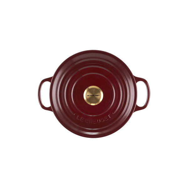 Signature st&oslash;pejern rund gryte &Oslash; 20 cm, garnet, Le Creuset