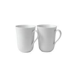 Hvit Riflet krus 36 cl, 2 stk., Royal Copenhagen