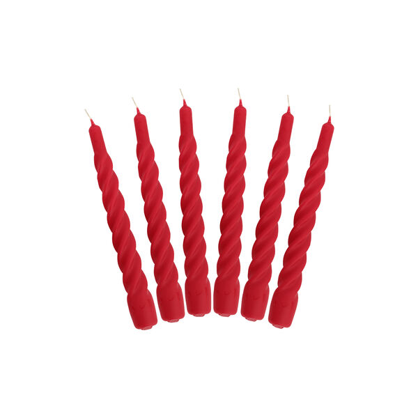 Candles With A Twist lys, matt red Candles With A Twist lys, matt red, Kunstindustrien
