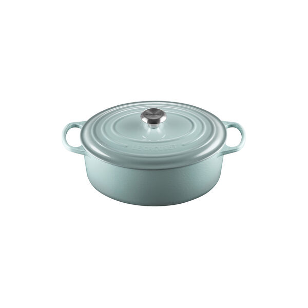 Signature oval gryte 31 cm, sea salt, Le Creuset