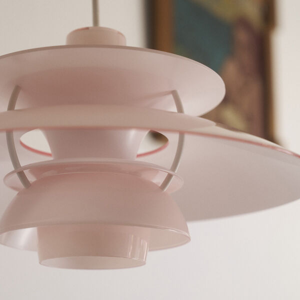 PH 5 320 Opal pendel, opal pale rose, Louis Poulsen