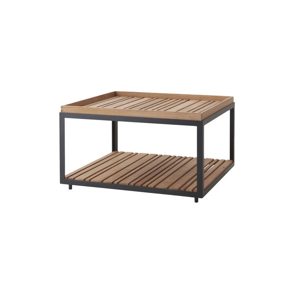Level sofabord, lavagrey/teak, Cane-line