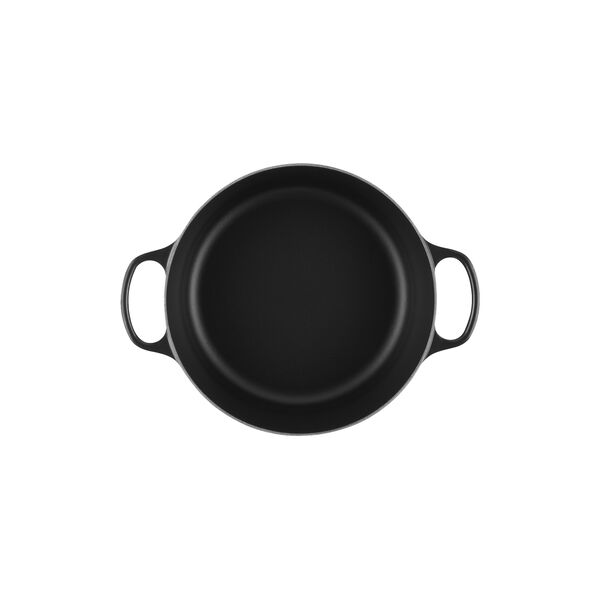 Signature st&oslash;pejern rund gryte &Oslash; 28 cm, matte black, Le Creuset