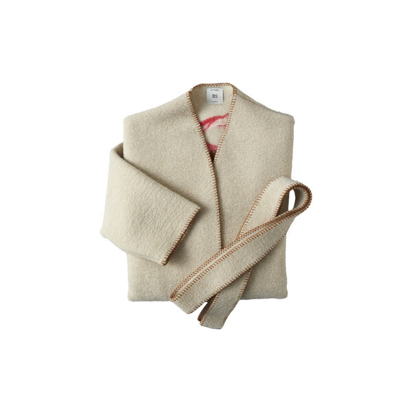 GM horse wool cardigan, beige/coral, Kitty Sablu