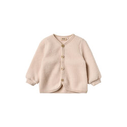 Wool Fleece Cardigan Kari, pale lilac, Wheat