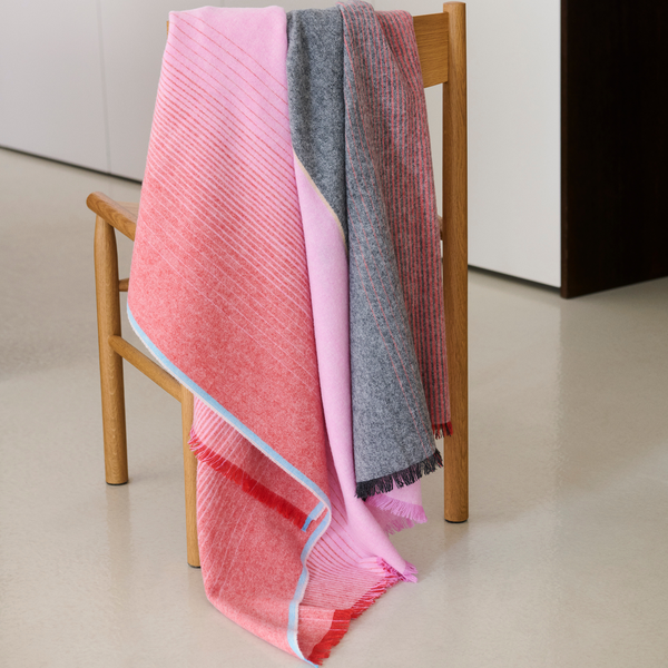 Carte Postale pledd, red/pink, ELVANG