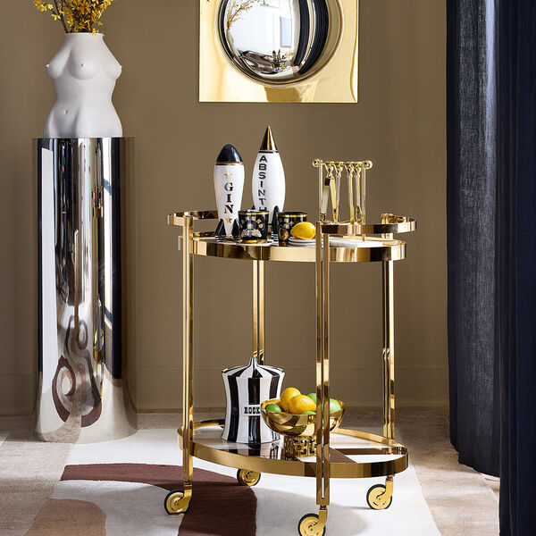 Rocket karaffel Gin, hvit/svart/gull Rocket karaffel Gin, hvit/svart/gull, Jonathan Adler
