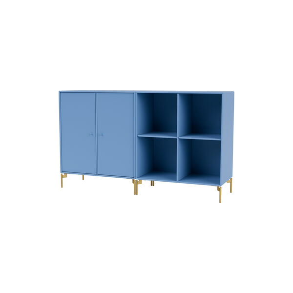 PAIR Classic bred skjenk med ben i messing, 154 azure, Montana Furniture