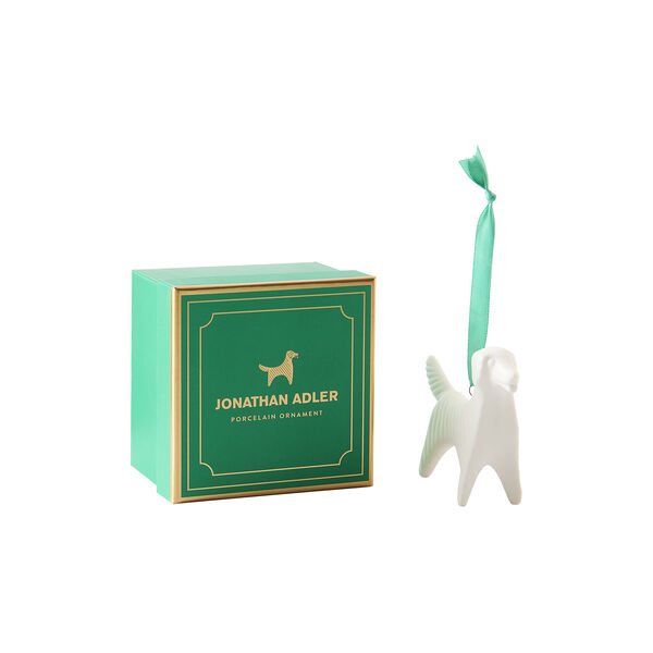 Golden Retriever Ornament, hvit, Jonathan Adler
