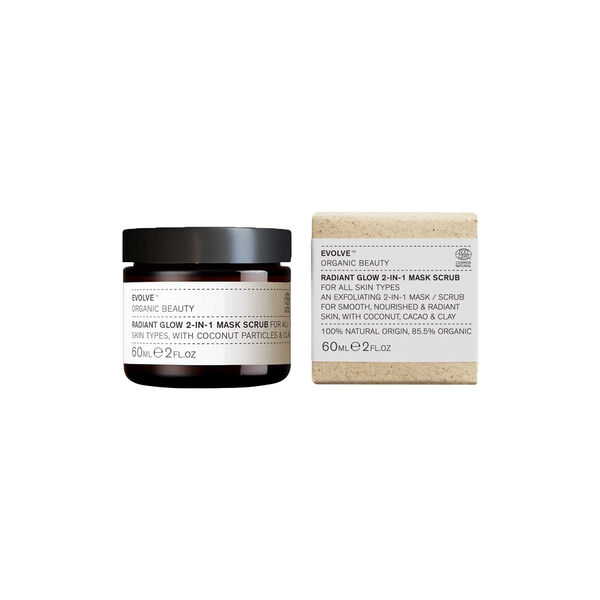 Radiant Glow 2-in-1 Mask Scrub Radiant Glow 2-in-1 Mask Scrub, Evolve Organic Beauty