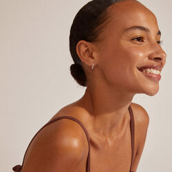 EBNA sm&aring; krystall hoops, s&oslash;lvbelagt, Pilgrim