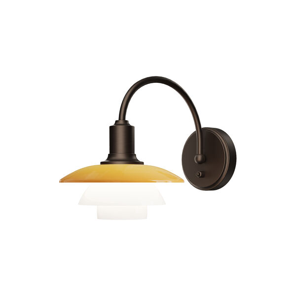 PH 2/2 Vegglampe Centenary Edition, amber/opal white, Louis Poulsen