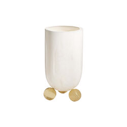 Fontana Vase, hvit/messing, Jonathan Adler