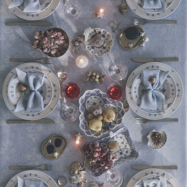 Musselmalt Helblonde rektangul&aelig;r fat, Royal Copenhagen