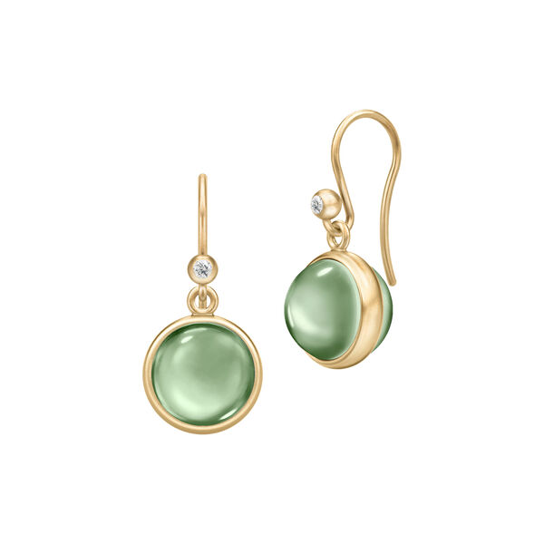 Prime øreringer, gold/green amethyst, Julie Sandlau