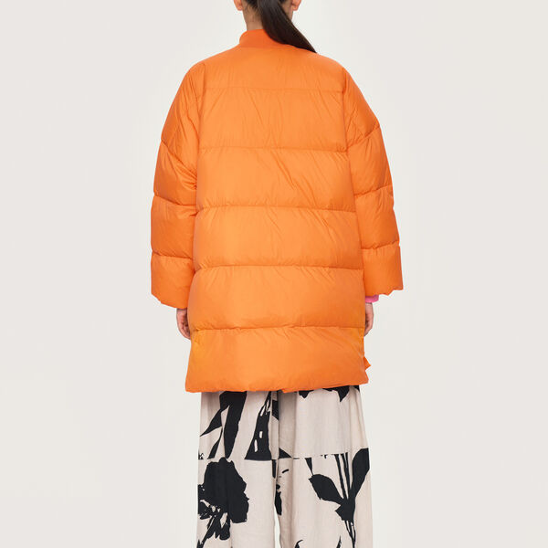 Feather down kåpe med glidelås, sporty orange, BITTE KAI RAND