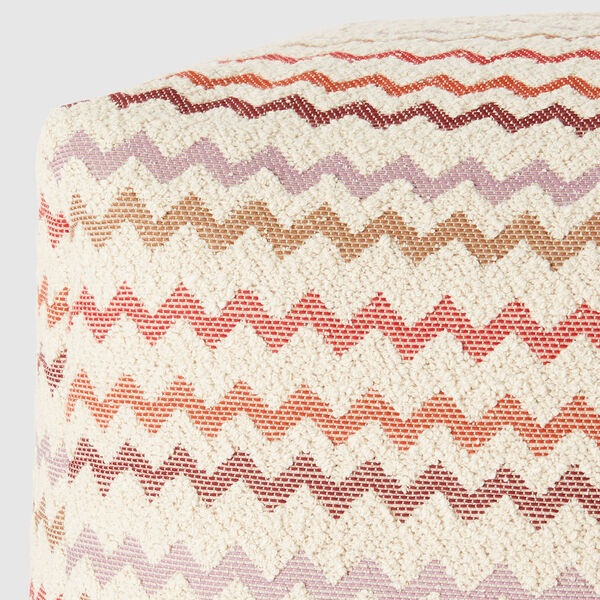 Capri utendørs puff, rød multifarget Capri utendørs puff, rød multifarget, Missoni Home