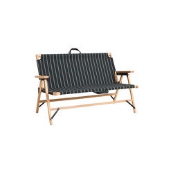 Outdoor Market Folding Sofa, black with beige stripe, HAY