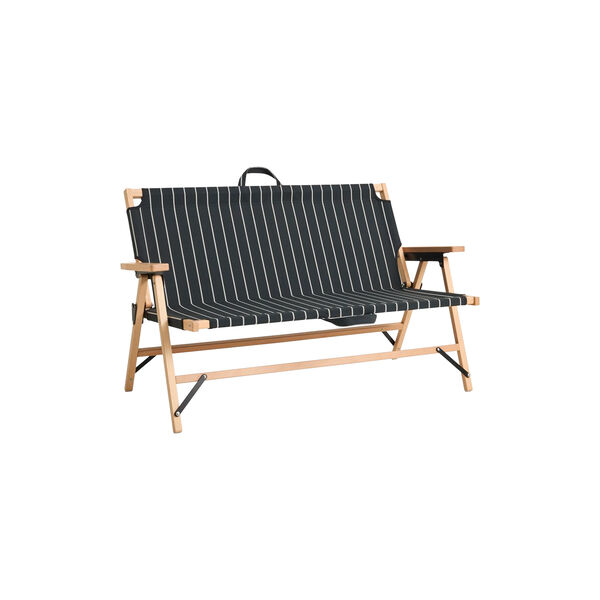 Outdoor Market Folding Sofa, black with beige stripe, HAY